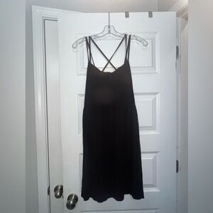 Old Navy Black Strappy Fit & Flare Dress